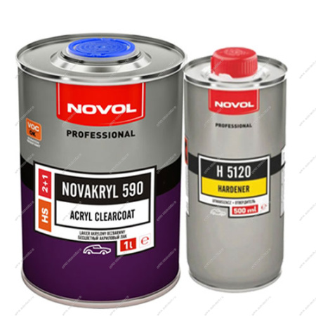 Лак 2+1 "Novakryl" 530 матовый (1л+отв. 0.5л H5120) к-т Novol Novol 38332