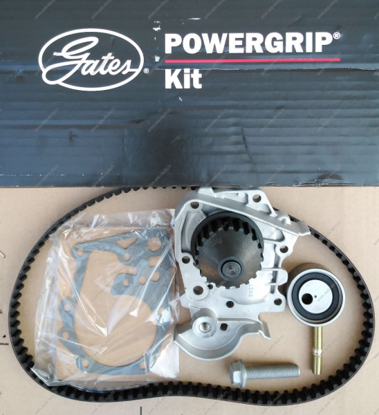Ремень ГРМ + ролик(22*D55) с водяным насосом PowerGrip® Kit для двигателя K7M 8кл 84л/с RENAULT Logan до 2010г. Gates Gates KP15473XS