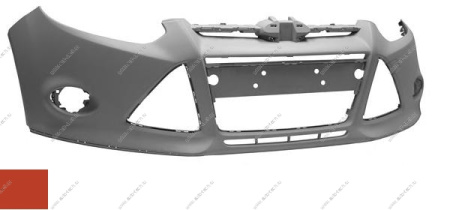 Бампер передний Ford Focus 3 крашеный Ruby Red Metallic RR 2010- Gamma  1719342-RR