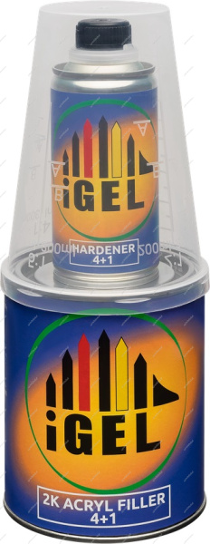 Грунт акриловый 4+1 Filling Primer,(серый) 0,8л + отв. 0,2л. 2K IGEL IGEL 000