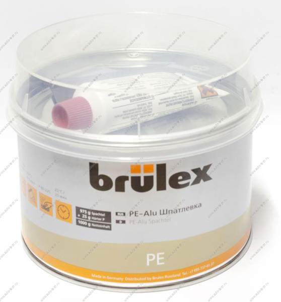 Шпатлевка РЕ с алюминиеым наполнителем 1кг BRULEX BRULEX 988510126