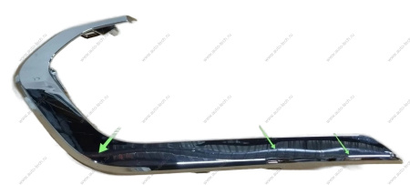 РОЗНИЦА Молдинг новый LADA Largus (FL) NEW переднего бампера нижний левый Царапина (хром) Россияжний левый Царапина (хром) Россия Россия 8450090636