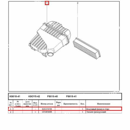 Корпус воздушного фильтра LADA Largus 8 кл Renault RENAULT 8201076708