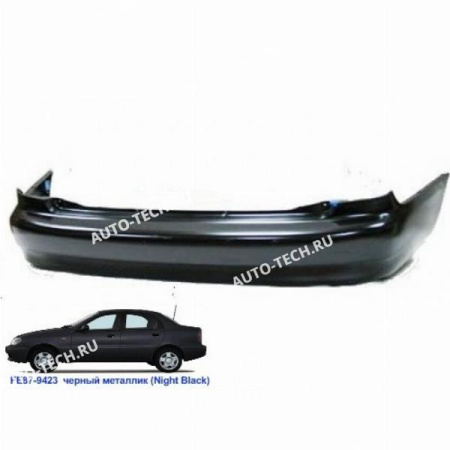 Бампер задний Chevrolet Lanos крашеный Night black Черный металлик FE87-9423 1998- (96277555) Китай GAMMA GM-BR-1405-FE87-9423