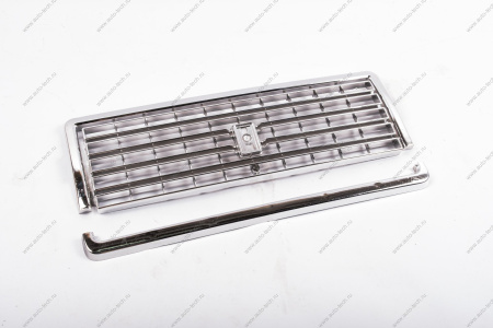 Решетка радиатора ВАЗ-2107 + молдинг 21070-8402104-02 (хром) пластик к-т ДЗА LADA 21070-8401014-02