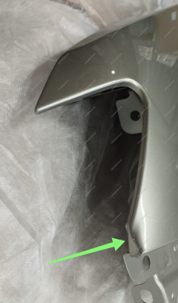 УЦЕНКА Крыло новое LADA Largus Cross (FL) крашеное переднее левое в цвет 242 Серый базальт ( залом на арке, грубык заломы на стыке с фарой ) Lada LADA 8450013082-242