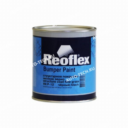 Краска REOFLEX RX P-12 Структурное покрытие мелкое зерно чёрный 1л REOFLEX RX P-11