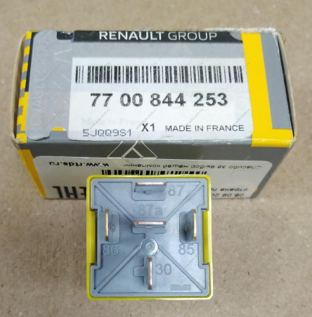 Реле LADA Largus вентилятора (универсальное) 40 А диодное желтое( 5 контакт) Renault RENAULT 7700844253