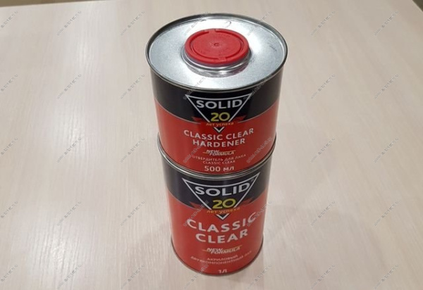 Лак 2+1 HS SOLID CLASSIC CLEAR 1л+отвер 0.5л Solid 325.1500