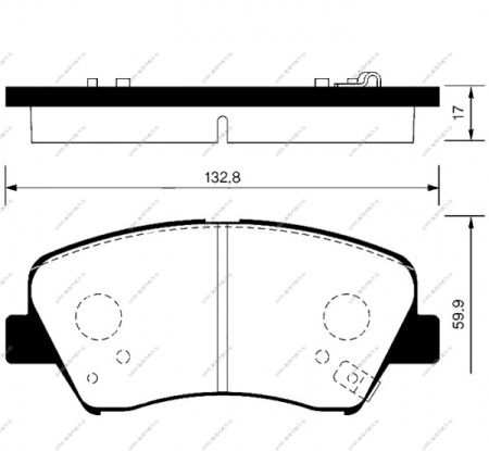 Тормозные колодки передние Кiа Rio 2015-2017 HI-Q Sangsin HI-Q Sangsin SP1400