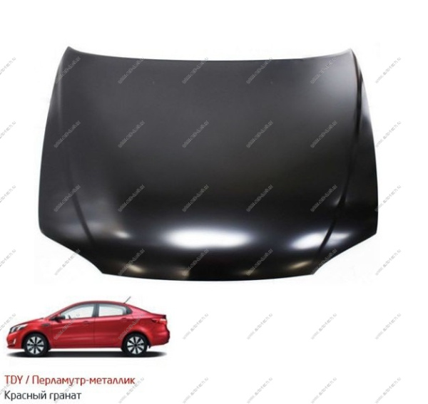 Капот крашеный KIA SPECTRA 00-11 TDY - CHARMING RED API Api 0K2AA52310B-TDY