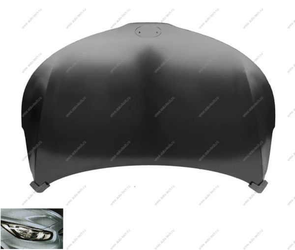 Капот KIA Rio 2015-2016 крашеный Cерый металлик SAE Api  664004Y000-SAE