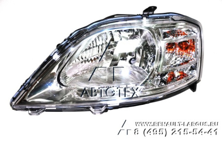 Фара левая RENAULT Logan/Рено Логан под корректор после 2010 Depo DEPO 551-1174L-LD-EM