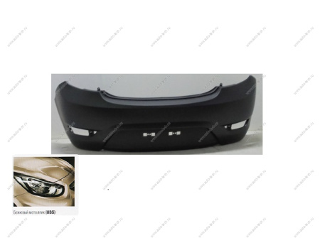 Бампер задний Hyundai Solaris х/б крашеный Бежевый металлик UBS 2010- API Api 866114L200-UBS