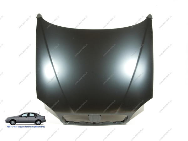 Капот Chevrolet Lanos крашеный Moonland Серый металлик FE87-7155 (с отв. под эмблему) Api Api DW1601A-FE87-7155