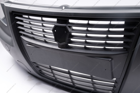 Бампер ГАЗ-3302 передний н/о БИЗНЕС с облицовкой+эмблема ГАЗ GAZ 3302280301220