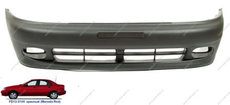 Бампер передний Chevrolet Lanos крашеный Marsala red Красный FD13-31V4 1998- Gamma GAMMA GM-BF-2965-FD13-31V4