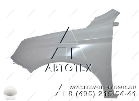 Крыло LADA Vesta/Веста переднее левое в цвет 691 Платина (серебристый) АвтоВАЗ LADA 8450039382-691