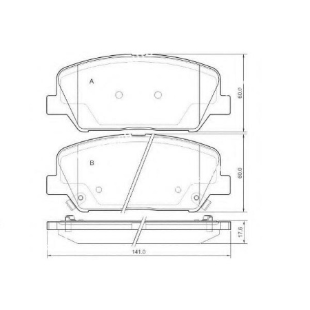 Колодки тормозные перед Kia Ceed 2012-2018 SAT SAT ST-58101A6A20