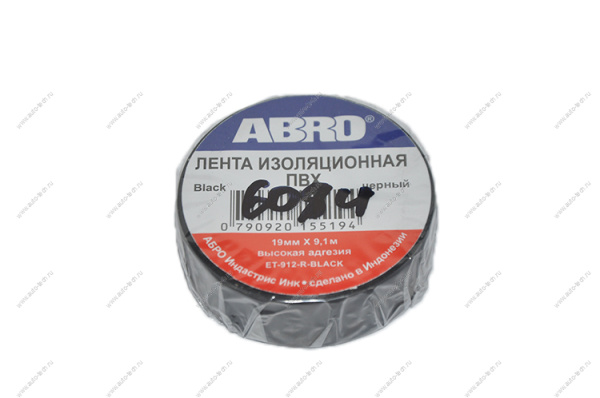 Изолента черная 9,1м х 19мм ABRO ABRO ET-913
