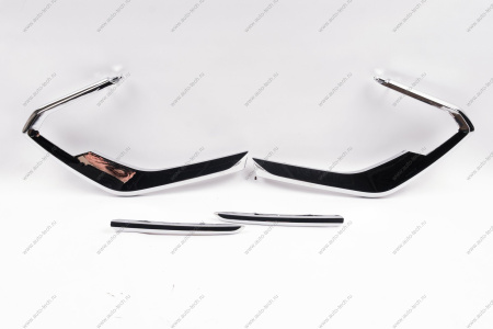 Молдинг переднего бампера к-т 4шт (хром) LADA Vesta FL Россия Россия 8450040050+51+52+53 хром