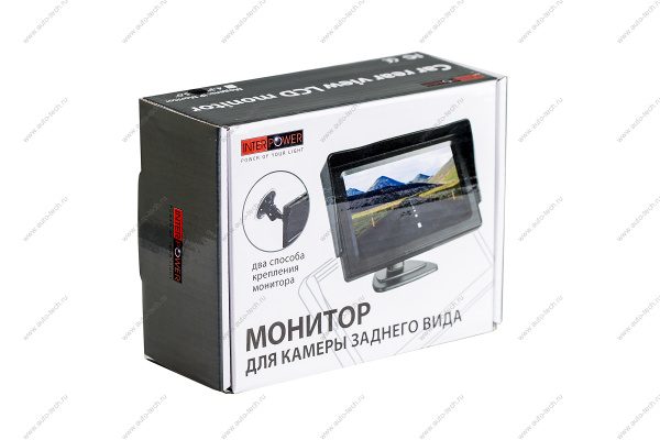 Мониторы для подключения камеры заднего вида INTERPOWER IP monitor 4,3" INTERPOWER INTERPOWER IP monitor 4,3