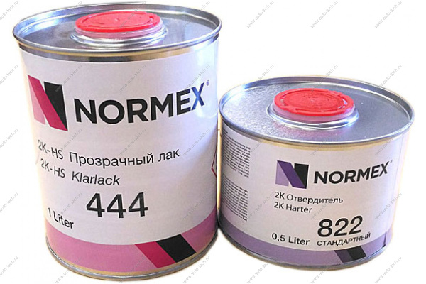 NORMEX 2K HS Прозрачный лак(444) 2*1 1л + отв.(822)0,5л  10000444/10000822