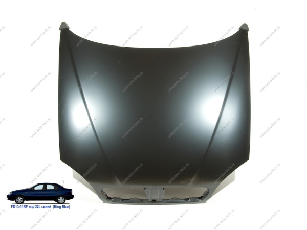 Капот Chevrolet Lanos крашеный King blue Cиний FD13-51RP (с отв. под эмблему) Api Api DW1601A-FD13-51RP