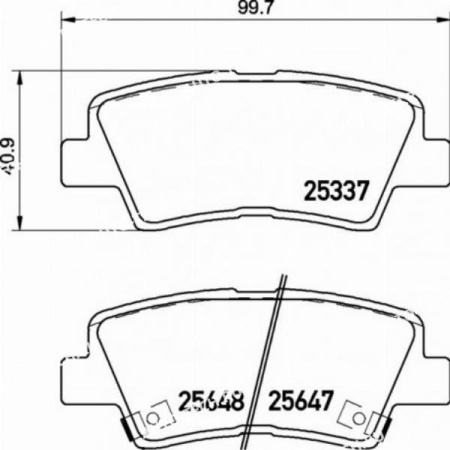 Тормозные колодки задние Кiа Rio 2015-2017 Abs АБС P30047