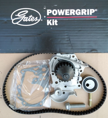 Ремень ГРМ + ролик(22*D55) с водяным насосом PowerGrip® Kit для двигателя K7M 8кл 84л/с RENAULT Logan до 2010г. Gates Gates KP15473XS