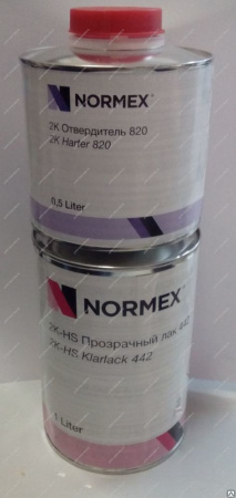 NORMEX 2K HS Прозрачный лак(442) 2*1 1л + отв.(820)0,5л NORMEX 932810174