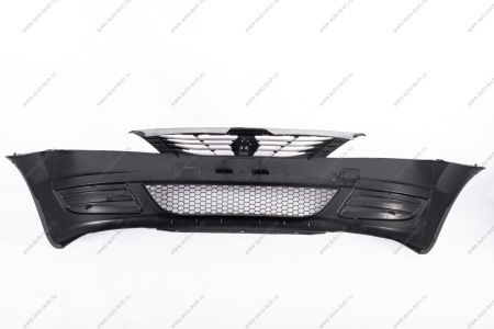 Бампер передний RENAULT Logan/Рено Логан без птф после (шершавый) 2010 (+решетка нижняя +верхняя) Gamma GAMMA GM-BF-13393