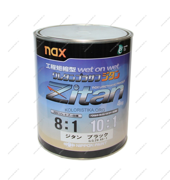 NIPPON PAINT Грунт -мокрый по мокрому10+1 NAX URETHANE PRASUF ZITAN WHITE белый 4л+Отвер 0,9кг NIPPON PAINT LU9581