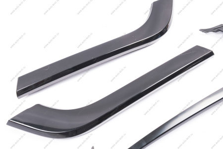 Молдинги LADA Vesta переднего бампера комплект 4 шт.к-т ЧЕРНЫЕ глянец Gamma GAMMA 8450008669/70/23/22 черный глянец