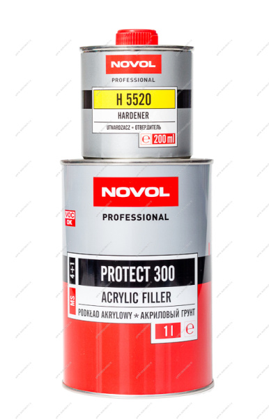 Novol Грунт PROTECT 300 4+1MS серый (1л+0,25л отв. H5520) к-т Novol 37011