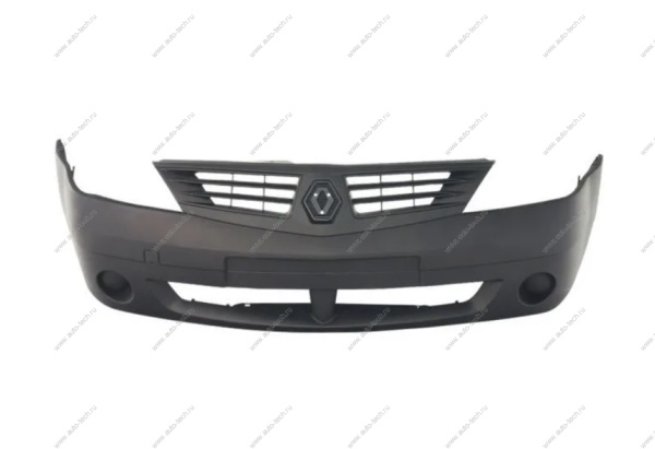 Бампер передний RENAULT Logan до 2010 г шагрень без птф с верхней решеткой 6001551338 Gamma GAMMA GMBF21045