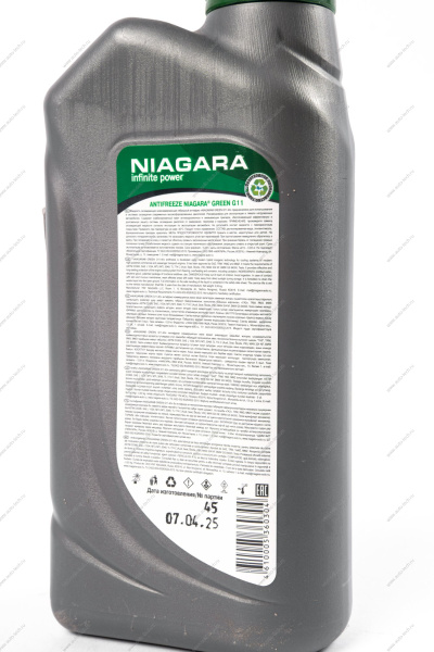 Жидкость охлаждающая Антифриз Ниагара G11 (зеленый) 1 кг Niagara 001001002006