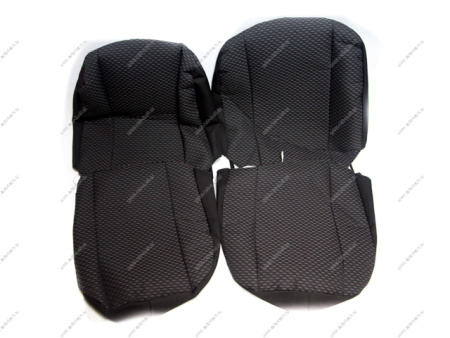 Чехлы LADA Largus (7-мест.) заводской велюр 3 ряд сиденья расклад. черно-серые Россия  16558