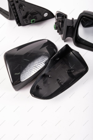 Зеркало LADA Vesta левое+ правое в сборе с накладкой под покраску электропривод , обогрев с повторит поворота в стиле Лексус (тонирован) к-т MIRR MIRR 8450008044+8450030954-тон