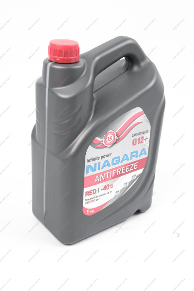 Жидкость охлаждающая Антифриз Ниагара G12+ (карбоксилатный)(красный) 5 кг Niagara 001001001011