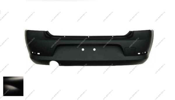 Бампер задний RENAULT Logan/Рено Логан крашеный 676 Noir nachre Черная жемчужина фаза 2 Api Body 850224049R-676