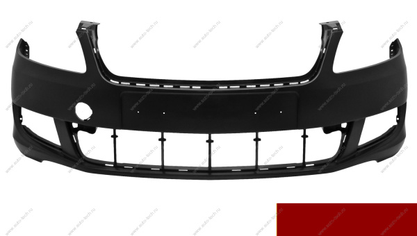 Бампер передний крашеный SKODA FABIA 11-15/ROOMSTER 10-15 (8151 - CORRIDA RED) TYG TYG 5J0807221D-8151