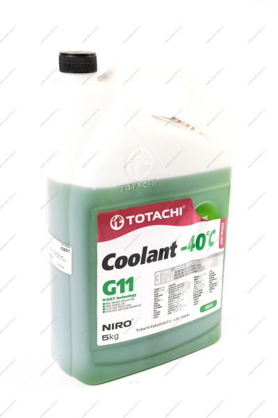 Жидкость охлаждающая низкозамерзающая TOTACHI NIRO COOLANT Green -40C G11 5кг Totachi 43205