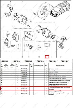 Клапан прокачки LADA Largus/Лада Ларгус переднего тормозного цилиндра Румыния Оригинал  7701052561