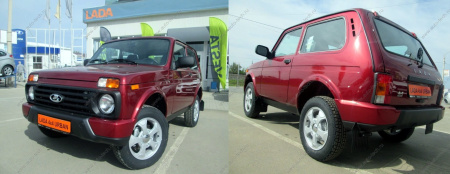 Бампер передний крашеный ВАЗ-21214 Niva Urban 193 Пламя Кампласт LADA 21214-2803010-193