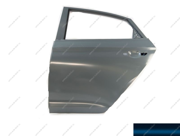 Дверь задняя левая крашеная HYUNDAI SOLARIS 2017- (BE7 - GALAXY BLUE) Китай CHINA 77003H5000-BE7