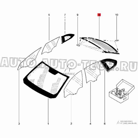 Стекло LADA XRAY двери задка с э/о тонирован. (Overtinted) Lada LADA 903005252R