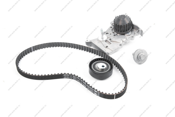 Ремень ГРМ+ ролик 22*D73 (самонатяжной) +водяной насос дв K7M Lada Largus (Gates KP15662XS) RENAULT 119A08413R