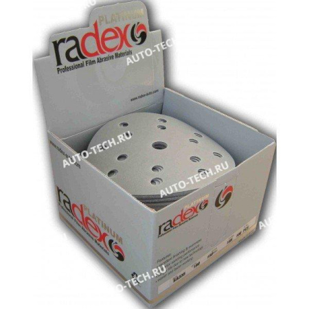 551509 Абразивный круг на пленке 150мм 15 отв. Р240 Radex Platinum RADEX 551509