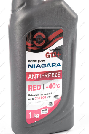 Жидкость охлаждающая Антифриз Ниагара G12+ (карбоксилатный)(красный) 1 кг Niagara 001001001006